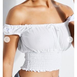 Guess Crop Top - Off Shoulder